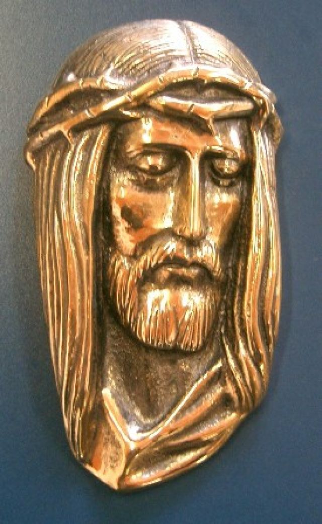 Rosto de Cristo Em Bronze 01