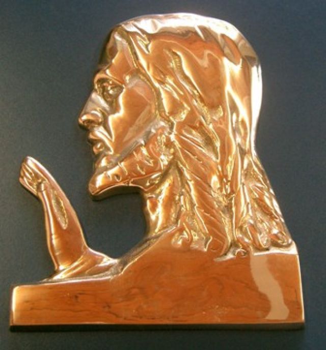 Rosto de Cristo Em Bronze 02